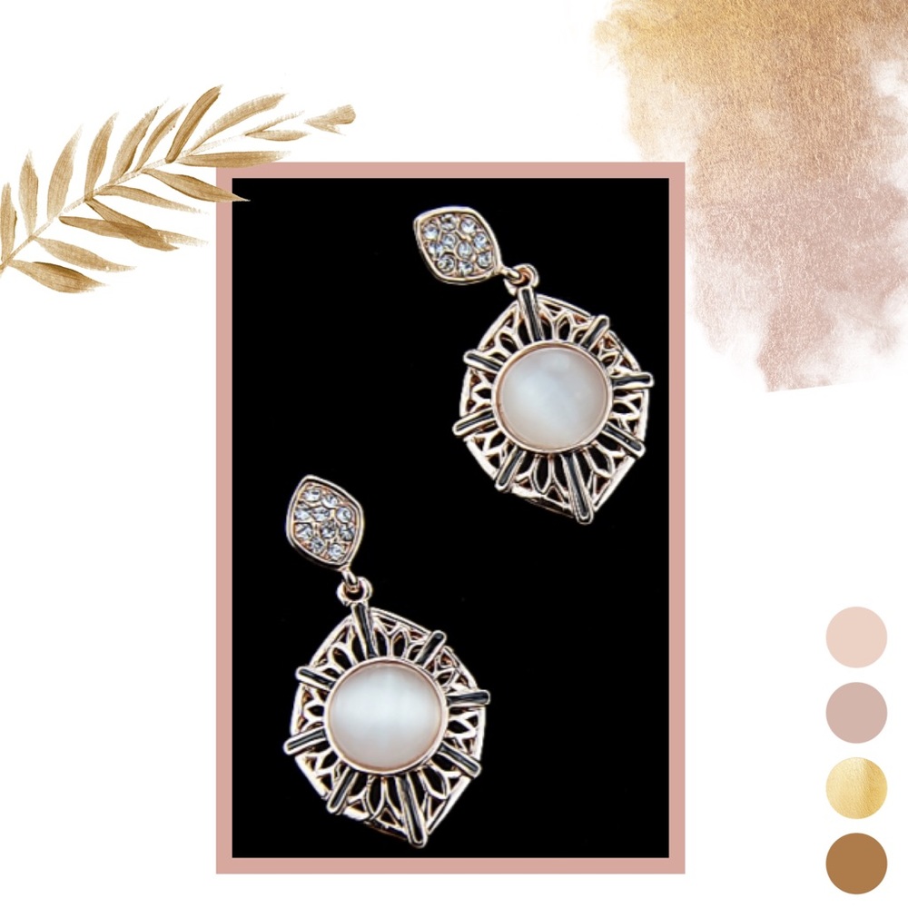 Rose Gold Water Drop Post Earrings NWT - Picture 6 of 6
